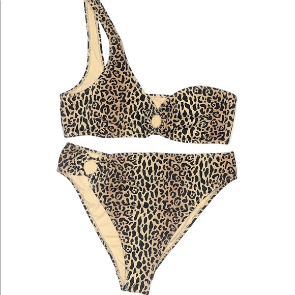 LA Hearts PAC Sun one shoulder bikini animal high - Picture 2 of 4